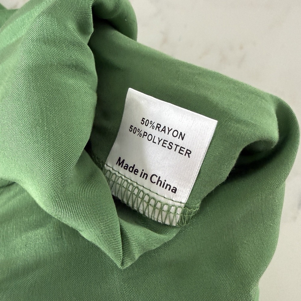 NWT Princess Polly Jupiter Fringe Wrap Mini Skirt Womens 12 Satin Green Dopamine - Picture 10 of 13